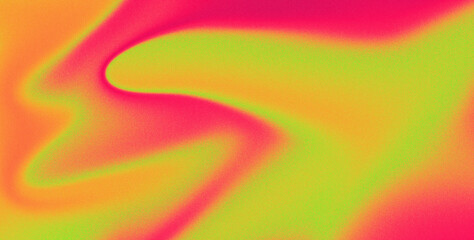 Vibrant color gradient background with noise texture effect. Blurred colors, yellow,  green and fuchsia. copy space