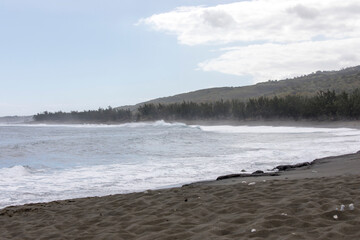 Landscape view of La Reunion coast