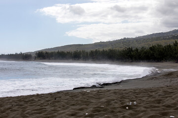 Landscape view of La Reunion coast