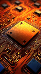 The Heart of Technology: A Close-Up View of a Circuit Board,electronic circuit board,close up of a motherboard