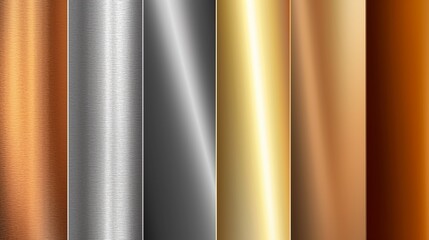 Metallic bronze silver gold chrome metal foil texture.Generative AI
