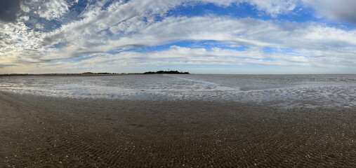 Beach near the national park Campos del Tuyú. Environmental around San Clemente in Argentina. 