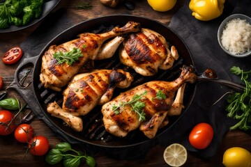 Marinated grilled healthy chicken