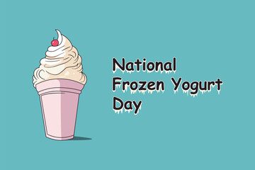 National Frozen Yogurt Day background.