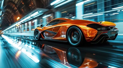 Mesmerizing sport car photography capturing motion blur, reflections, and cinematic speed