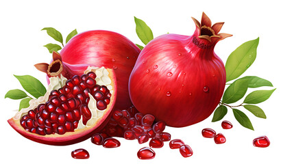 Ruby Red, Fruit, Seeds, Exotic, Transparent Background, Clipart, High Resolution