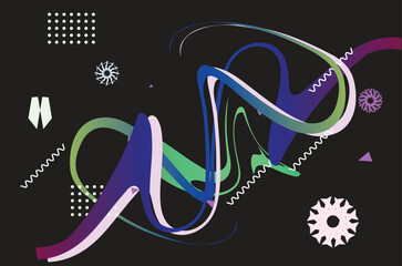 dynamic shapes and element vector background. Abstract pattern background for banner design