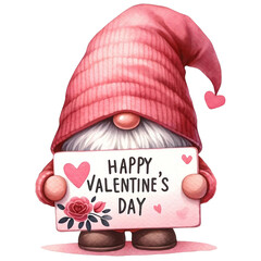 Gnome happy Valentine&rsquo;s Day