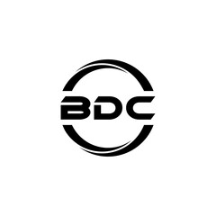 BDC letter logo design with white background in illustrator, cube logo, vector logo, modern alphabet font overlap style. calligraphy designs for logo, Poster, Invitation, etc.