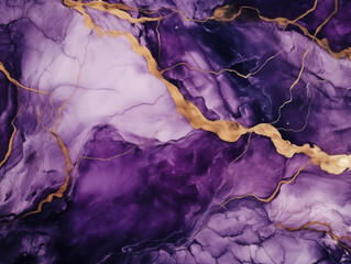 Purple and gold stone marble texture. Abstract design background
