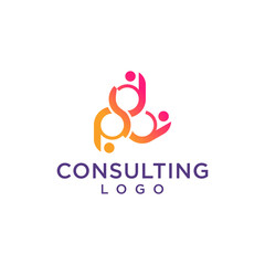 Community care logo template vector. consulting logo for business.
