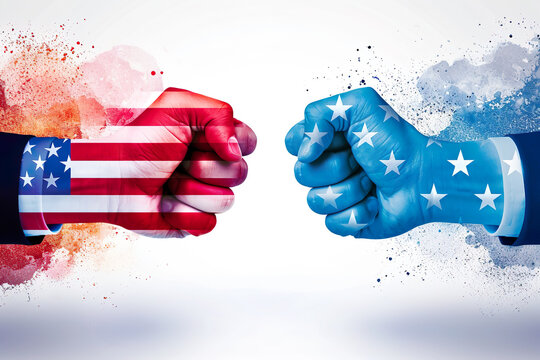 Election USA 2024,  Ideas which clash represented by  hands which clash