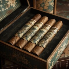 Smoke and serenity: timeless allure of cigars, unveils a tapestry of flavors, savor the rich, smoldering journey within the artfully rolled embrace of aged tobacco leaves