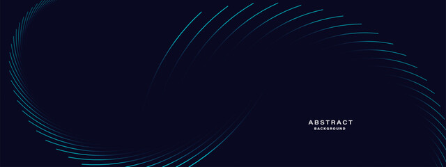 Blue abstract background with spiral shapes. Technology futuristic template. Vector illustration