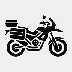 motorbike vector icon isolated on white background