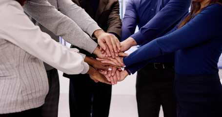 Diverse Business Team Hands