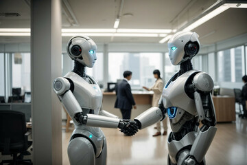AIロボット同士のビジネスによる絆