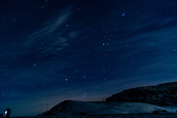 northern light in scandinavian norway near tromso 