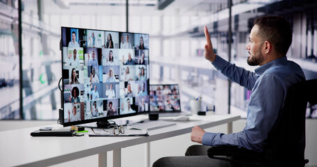 Video Conference Webinar Online Call Meeting