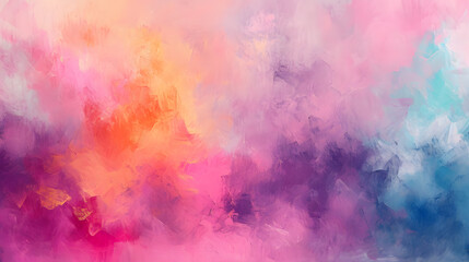 A vibrant painting bursting with hues of magenta, lilac, purple, and pink, creating an abstract masterpiece that captures the essence of colorfulness and the beauty of art