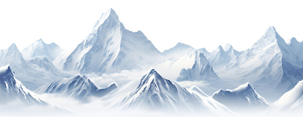 Picturesque landscape with majestic mountain peaks, cut out - Powered by Adobe