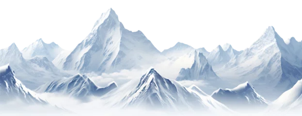 Foto op Plexiglas Picturesque landscape with majestic mountain peaks, cut out © Yeti Studio