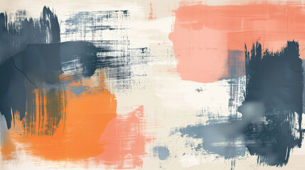 Abstract Brush Strokes on Canvas