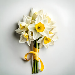 A beautiful bouquet of narcissus flowers