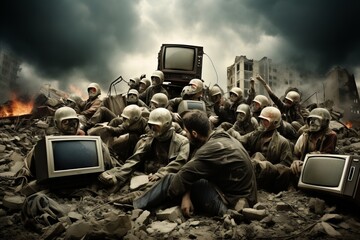 Vintage TV-Head Ensemble. Unveiling Blind Conformity Amidst the Dominance of Mass Media