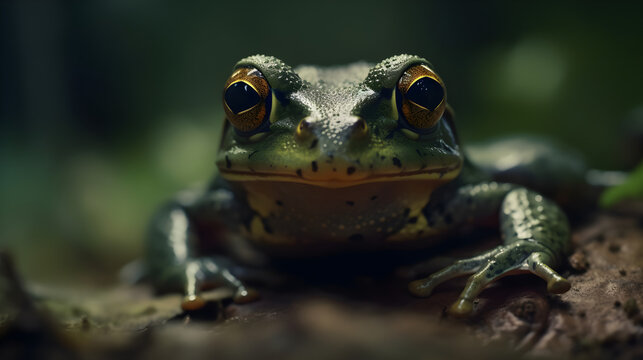 Macro Photography, Cinematic Frog Closeup, Amphibian Details, Nature's Beauty, Wildlife Shot, Vibrant Colors, Texture Exploration