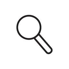 magnifying glass isolated on white
micro line icon, outline vector sign, pictogram with separated distance on white. logo image