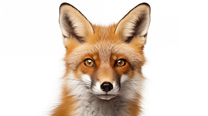 red fox with white background. generative ai