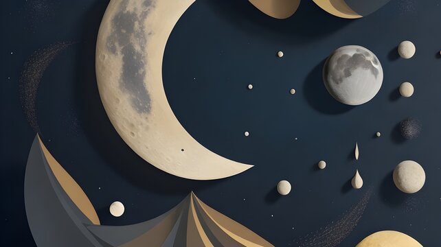 moon and stars abstract background image