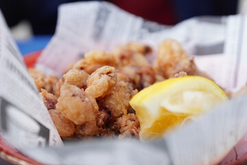Chipirones fritos (Fried baby squid), Spanish typical tapas	
