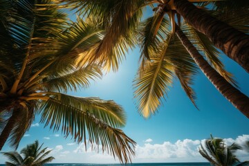 Fototapeta premium palm tree on the beach