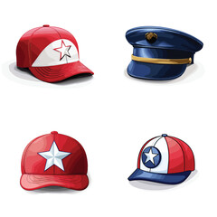 set of cap icons