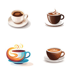 set of coffee cup icons