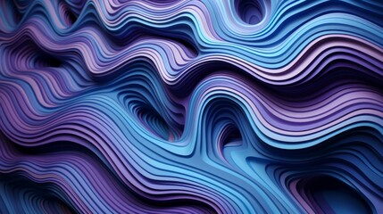 Blue and Purple Wavy Lines Background