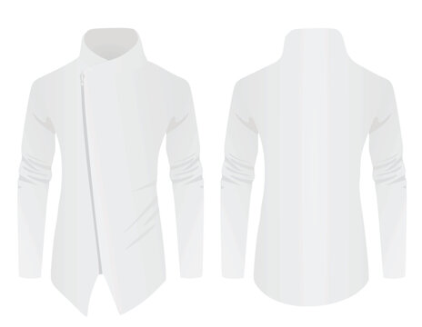 White male jacket. vector illustration