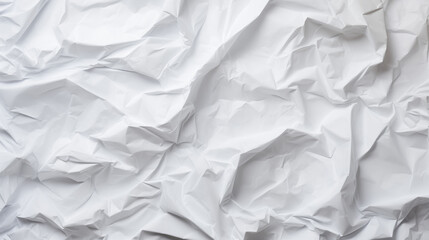 White creased crumpled paper background grunge texture backdrop.