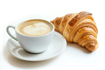cup of coffee and croissant
