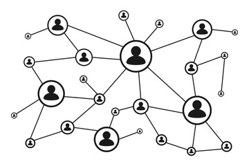 Global network. Connecting people. Social network. Vector illustration