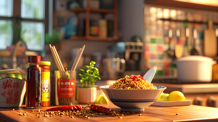 Fototapeta premium Delicious food specifically noodle