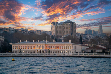 Dolmabahce Palace  view from Bosphorus in Istanbul