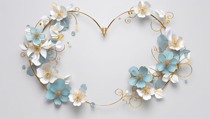 Elegant Floral Heart Design
