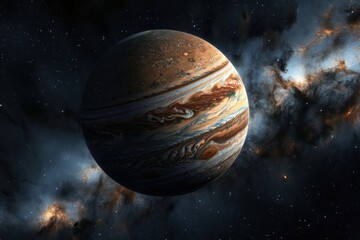 Planet Jupiter in space - obrazy, fototapety, plakaty