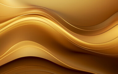 Wavy Gold on Cream Canvas
