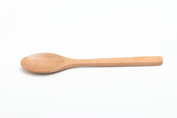 wooden spoon isolated white background