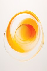 Abstract background with yellow circles on a white backdrop with copy space. 