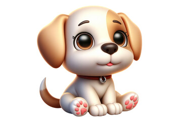 Naklejka premium 3D Dog Illustrations - Creative Canine Designs for Digital Art Enthusiasts on Adobe Stock - Vibrant, Playful, and Futuristic
